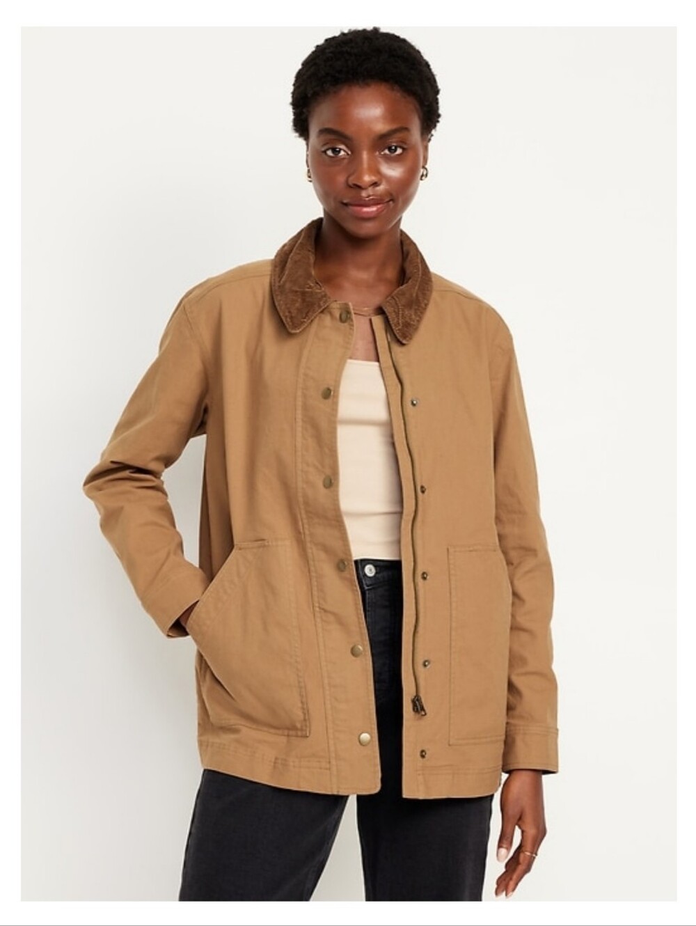 Old Navy Canvas Barn Jacket Clifftop Brown Size XSP Petite